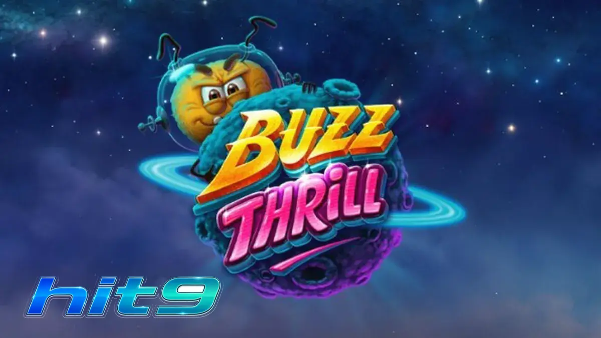 Tampilan layar utama slot Buzz Thrill dengan tema alien dan lebah